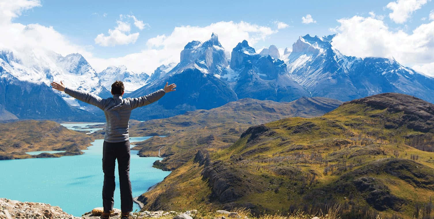 Torres Del Paine, snow capped mountains, turquoise lakes, HD Desktop Wallpaper