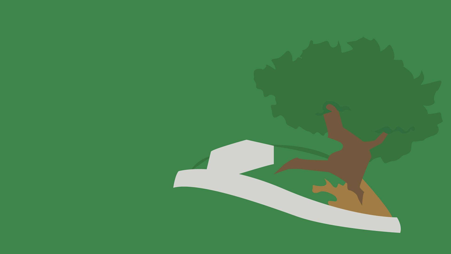 Torterra, minimalist, green canopy, Full HD Desktop Wallpaper