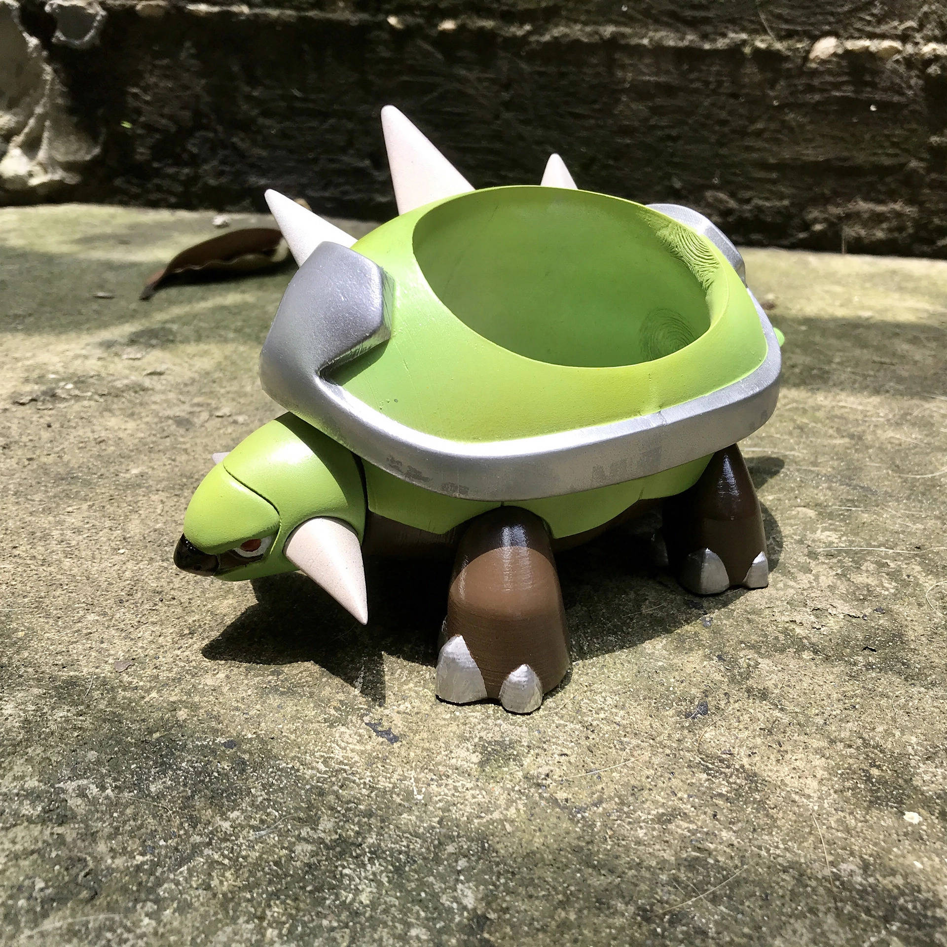 Torterra, lime green, spiked turtle figurine, Full HD Desktop Wallpaper