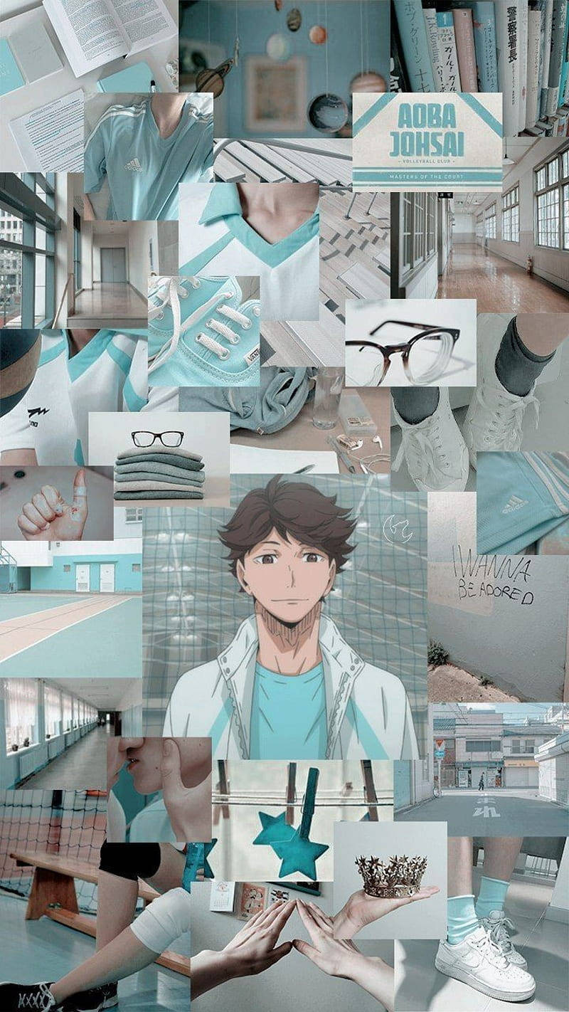 Toru Oikawa, teal and white sports uniform, bookshelves, HD Phone Wallpaper