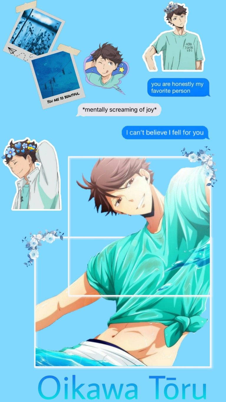 Toru Oikawa, anime character, water, HD Phone Wallpaper