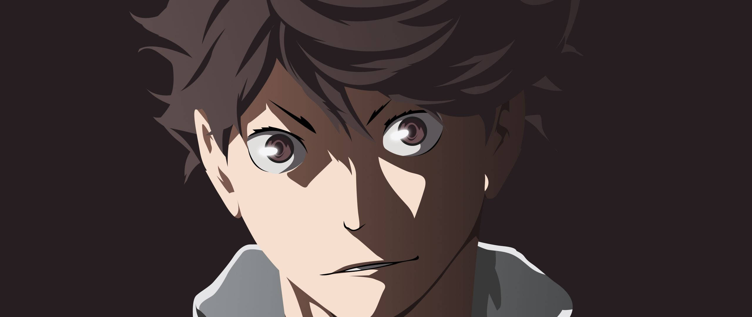 Toru Oikawa, anime portrait, intense eyes, 2K Desktop Wallpaper