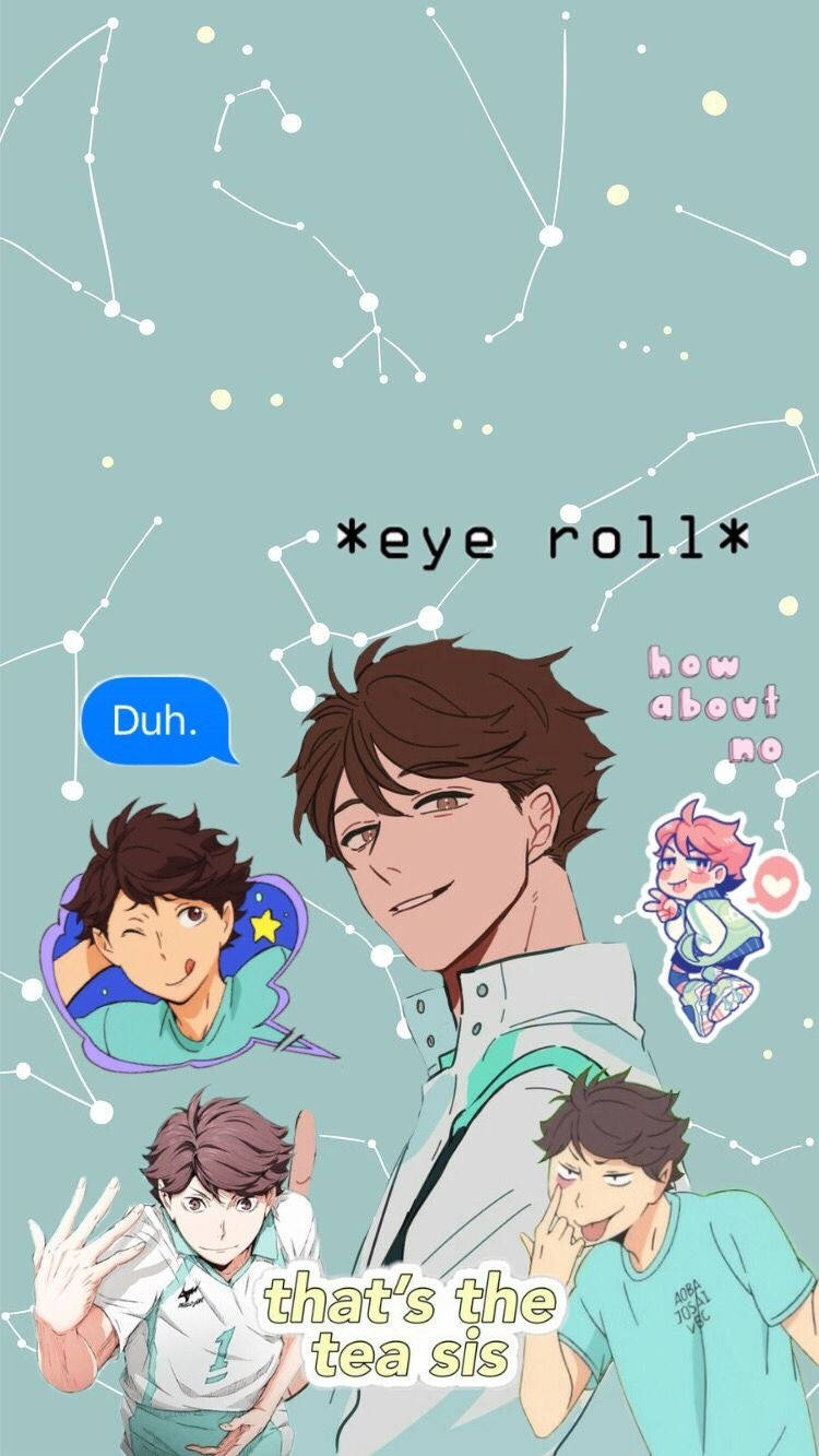Toru Oikawa, constellation, starry background, HD Phone Wallpaper