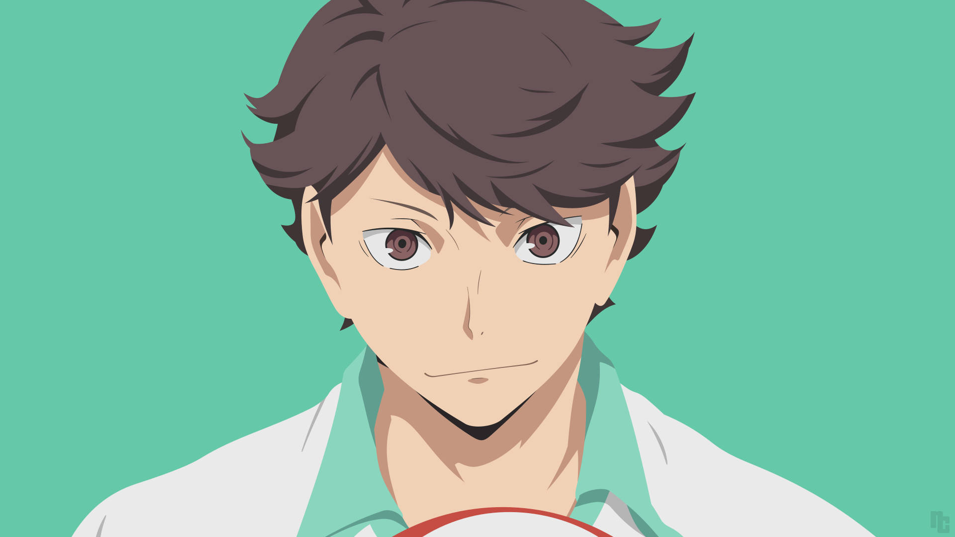 Toru Oikawa, anime male character, brown hair, Full HD Desktop Wallpaper