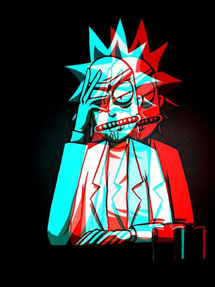 Total Rickall, spiky hair, lab coat, SD Phone Wallpaper