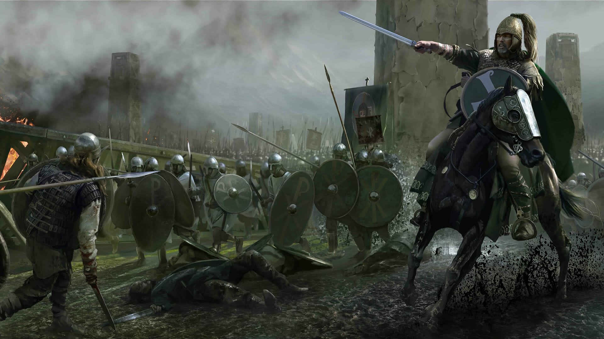 Attila Total War, mounted warrior, armor, Full HD Desktop Wallpaper