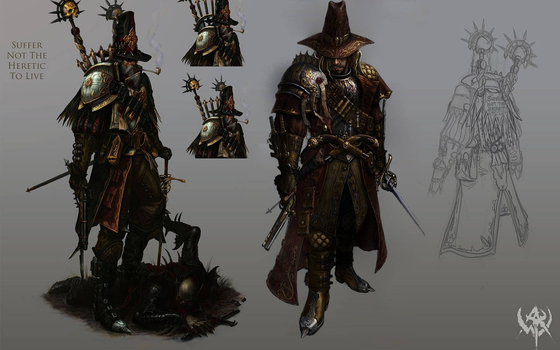 Total War Warhammer 2, wizard character, spiked armor, Full HD Desktop Wallpaper