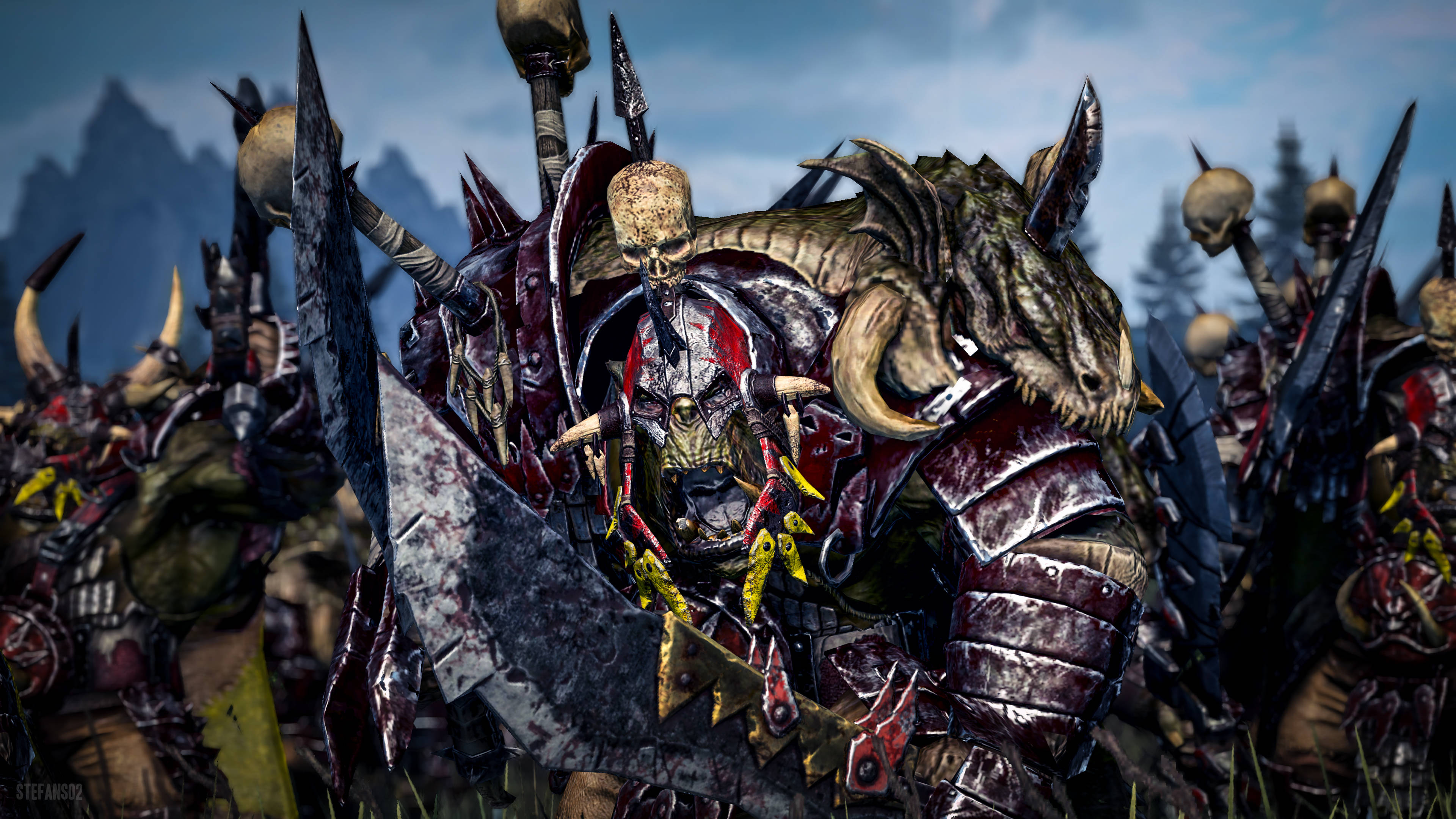 Total War Warhammer 2, orc, skull helmet, 4K Desktop Wallpaper