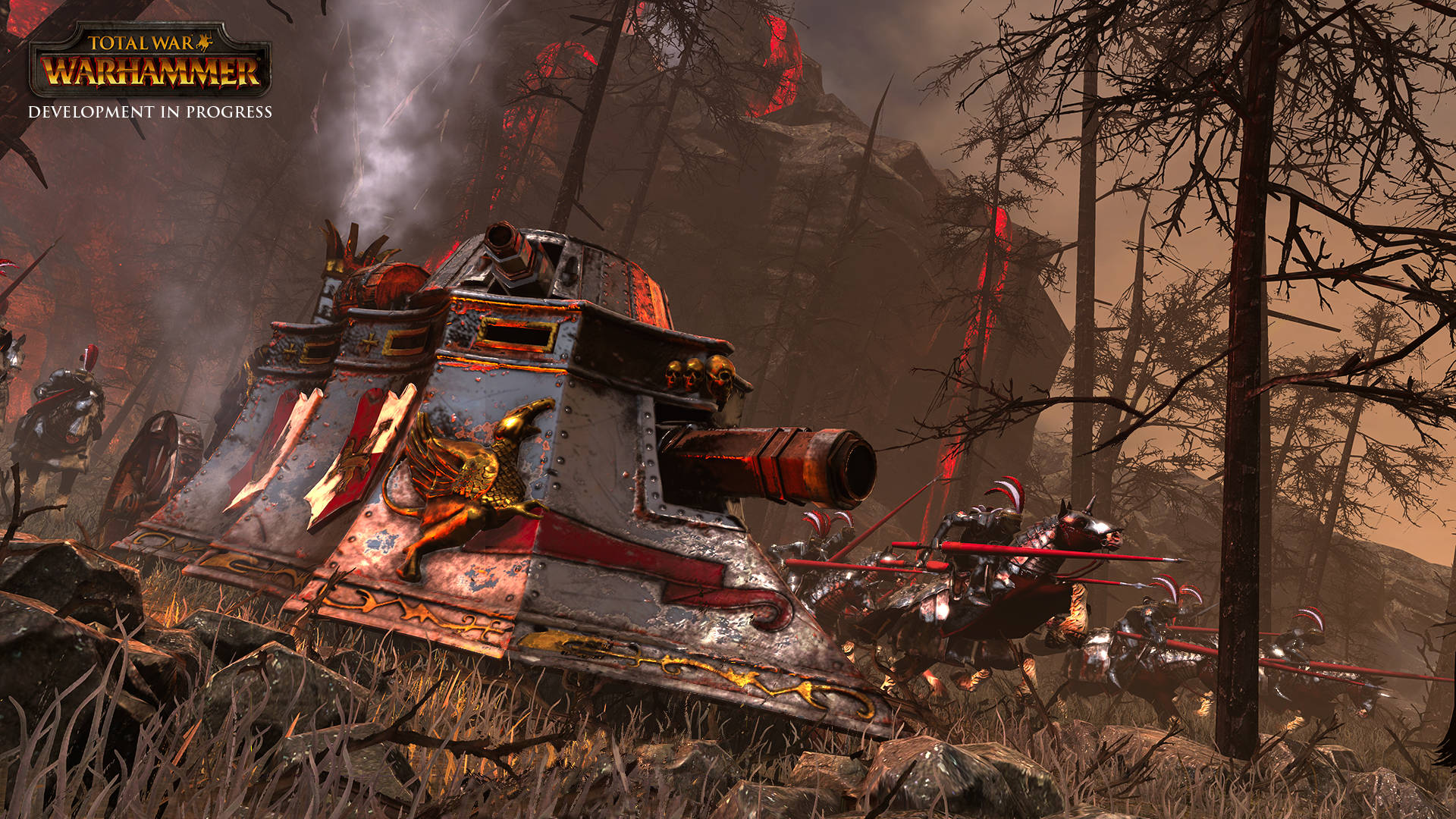 Total War Warhammer 2, war tank, golden embellishments, Full HD Desktop Wallpaper