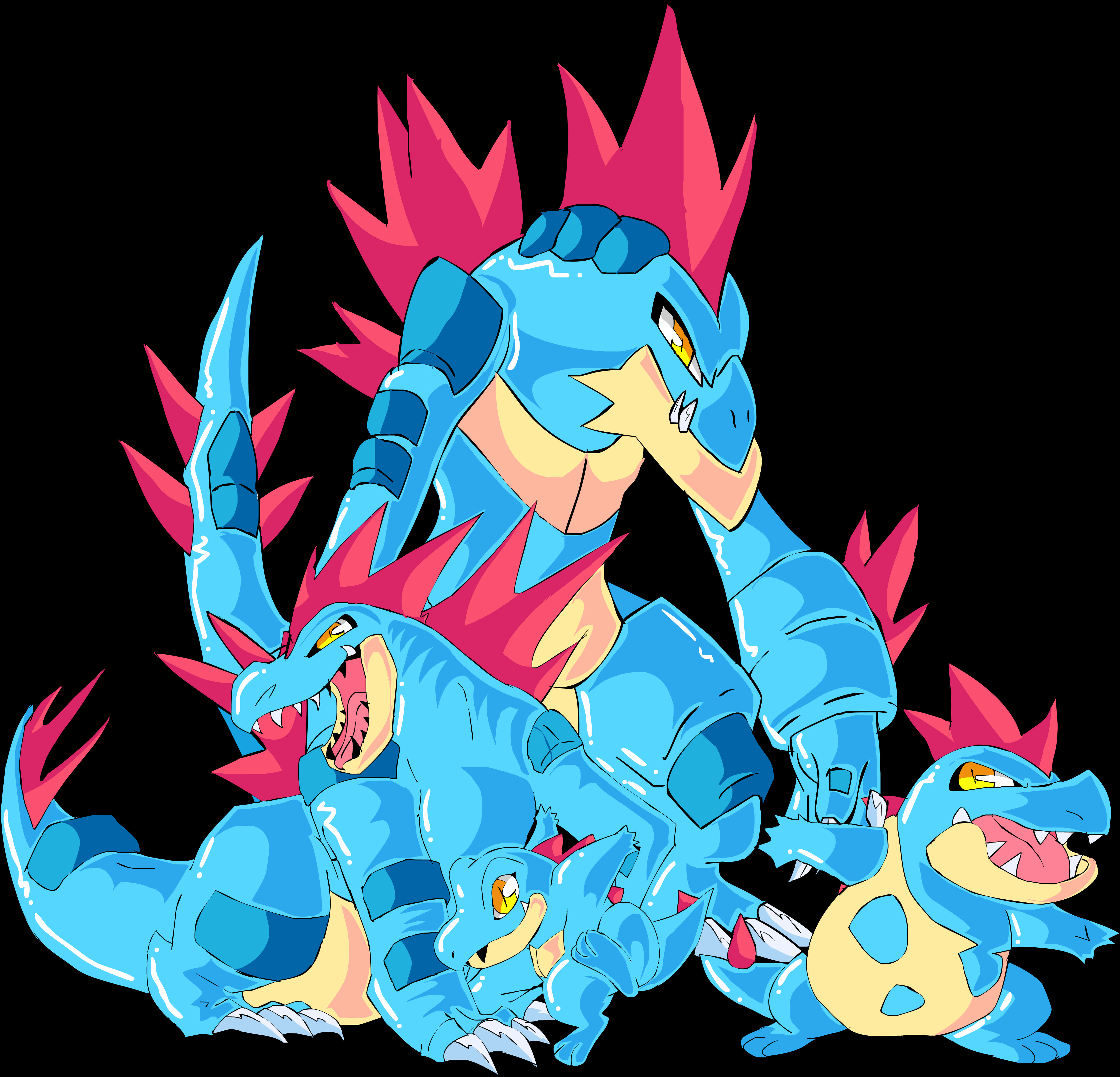 Totodile, evolutions, vibrant blue, 5K Desktop Wallpaper