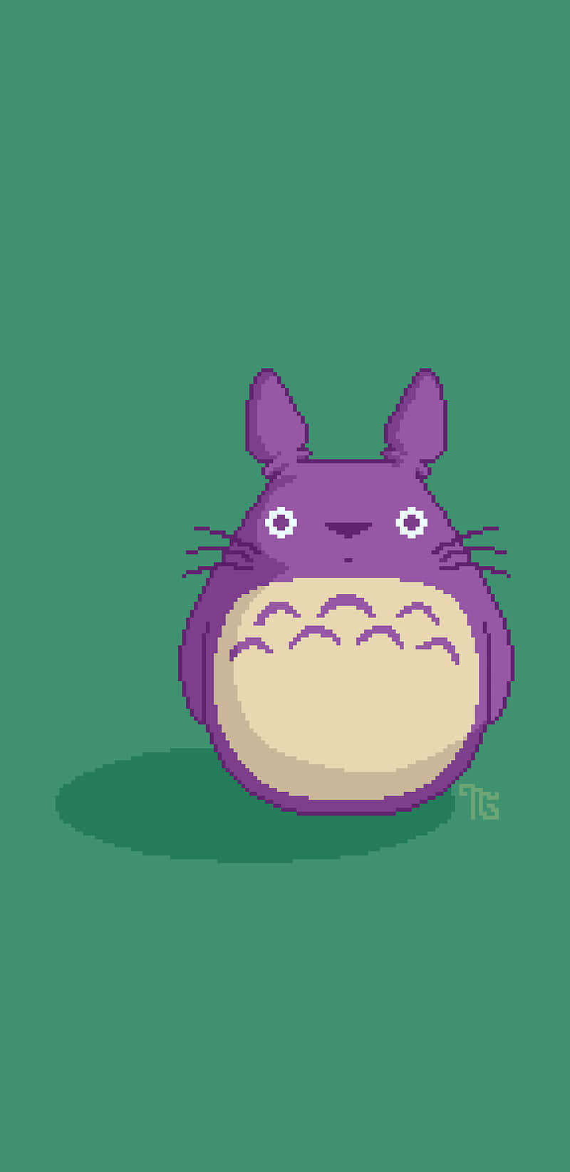 Totoro, purple, white eyes, HD Phone Wallpaper