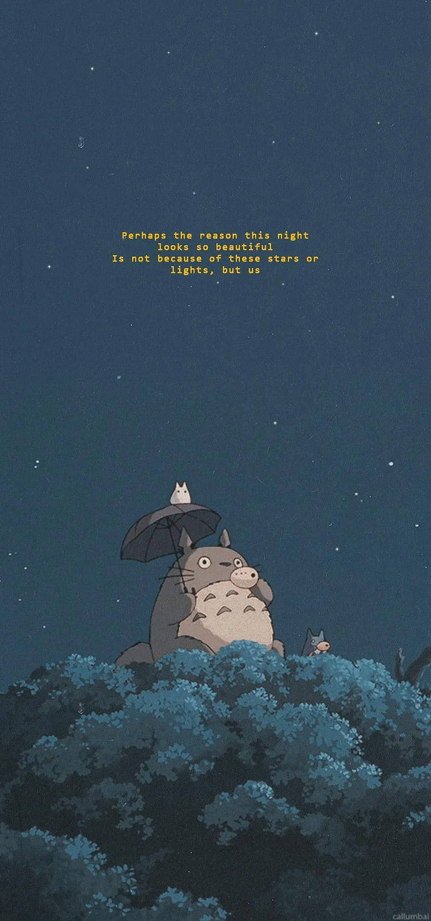Totoro, umbrella, hill, HD Phone Wallpaper