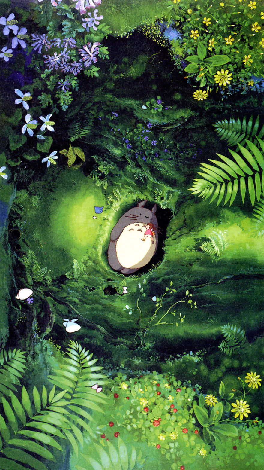 Totoro, forest, mossy hollow, HD Phone Wallpaper