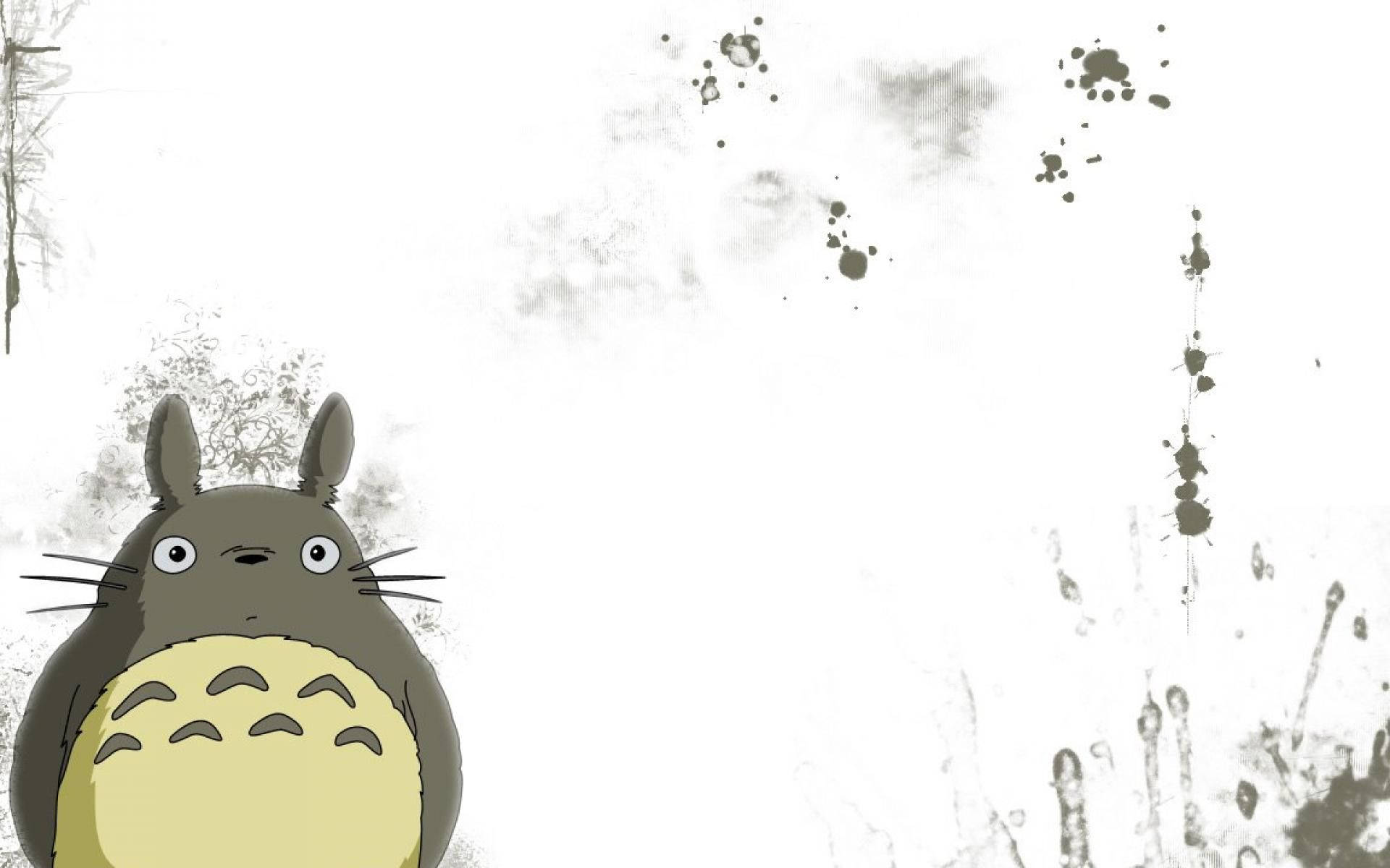 Totoro, gray, yellow belly, Full HD Desktop Wallpaper