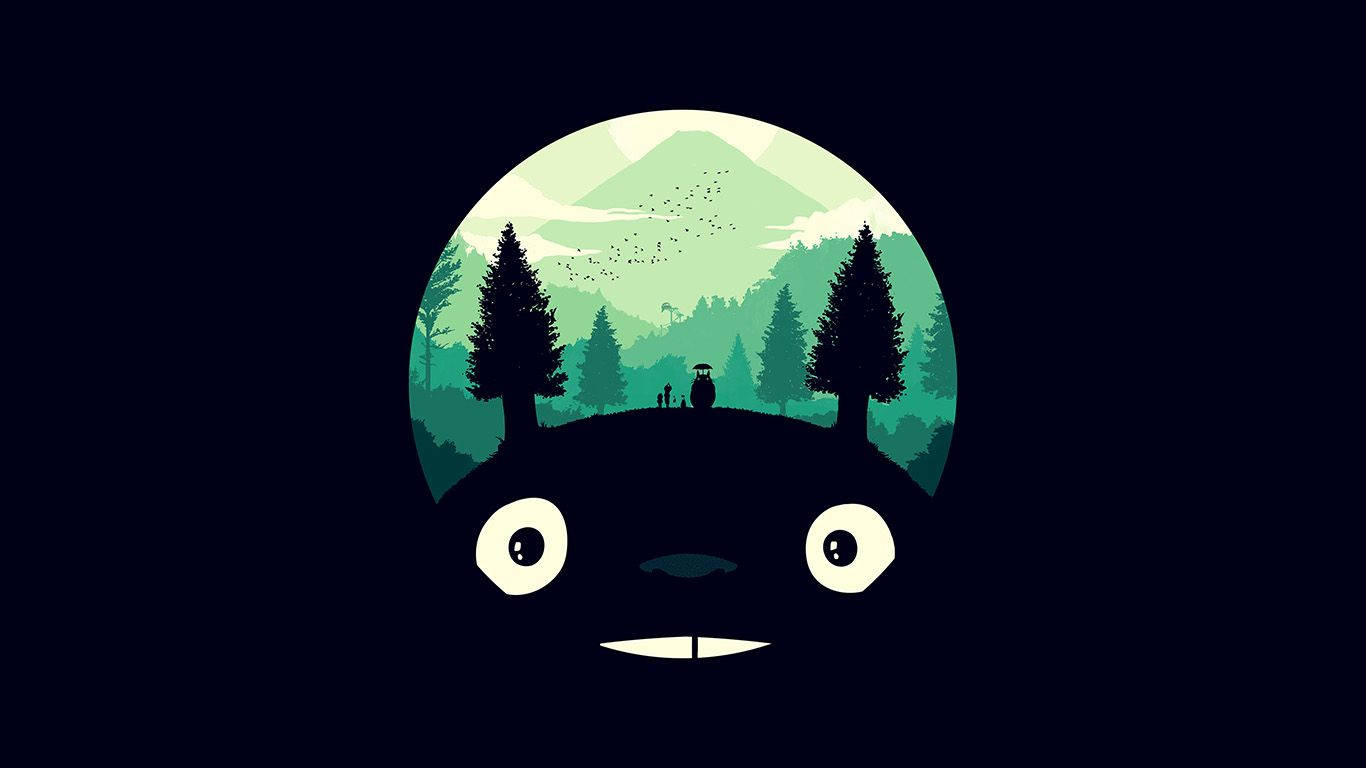 Totoro, giant friendly creature, big eyes, HD Desktop Wallpaper