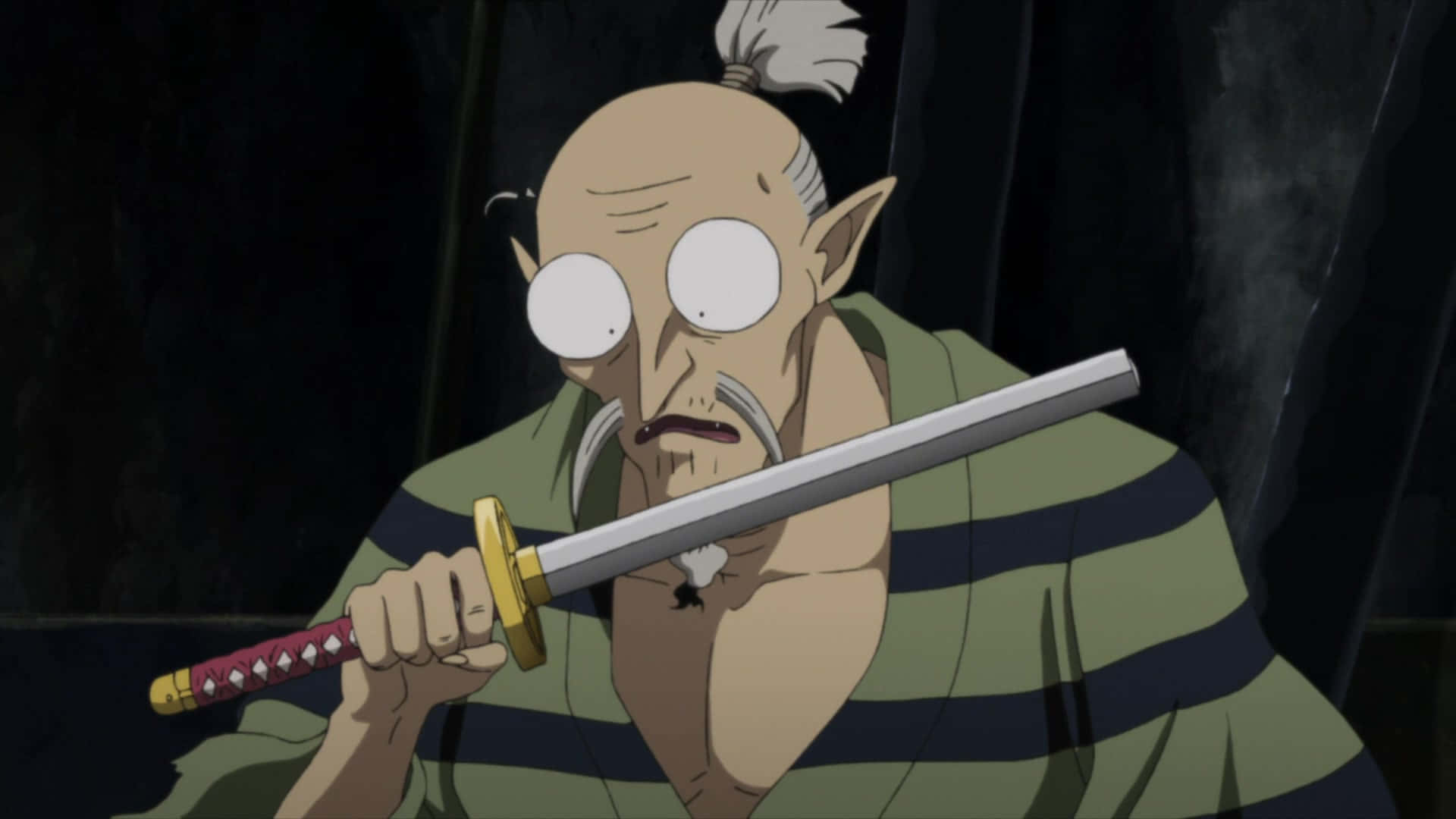 Totosai, katana, bald head, Full HD Desktop Wallpaper