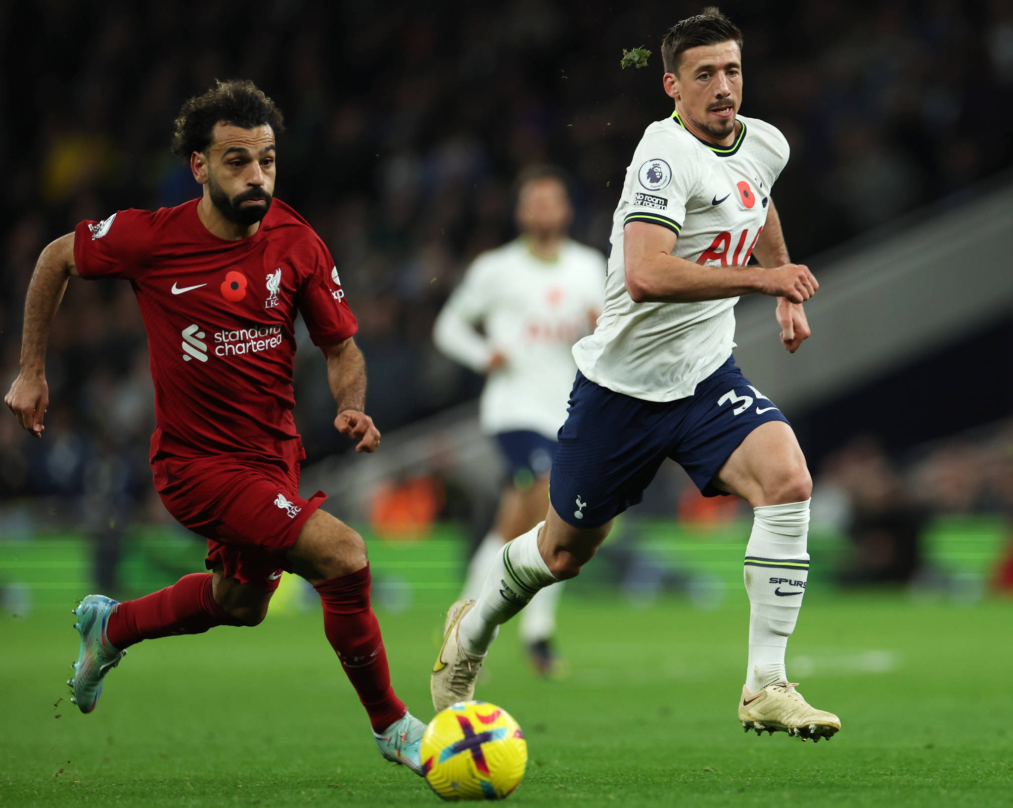 Tottenham Hotspurs FC, soccer players, vibrant yellow ball, Full HD Desktop Wallpaper