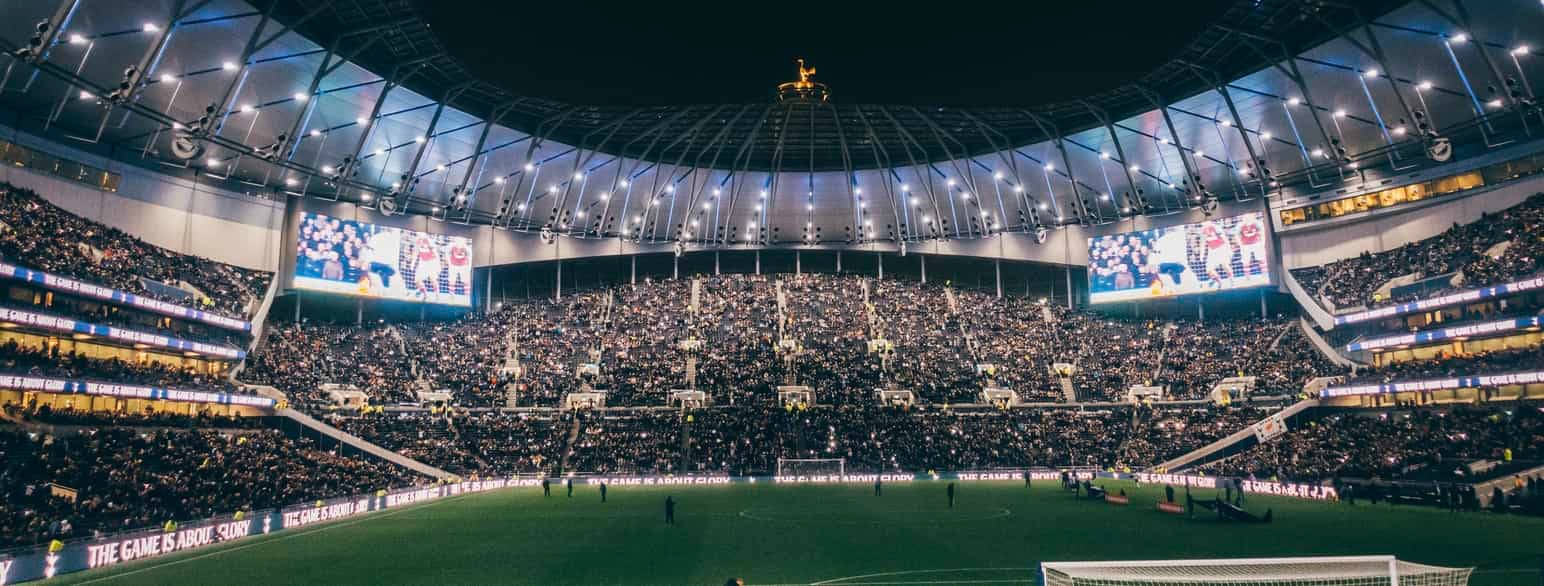 Tottenham Hotspurs FC, stadium interior, night, HD Desktop Wallpaper