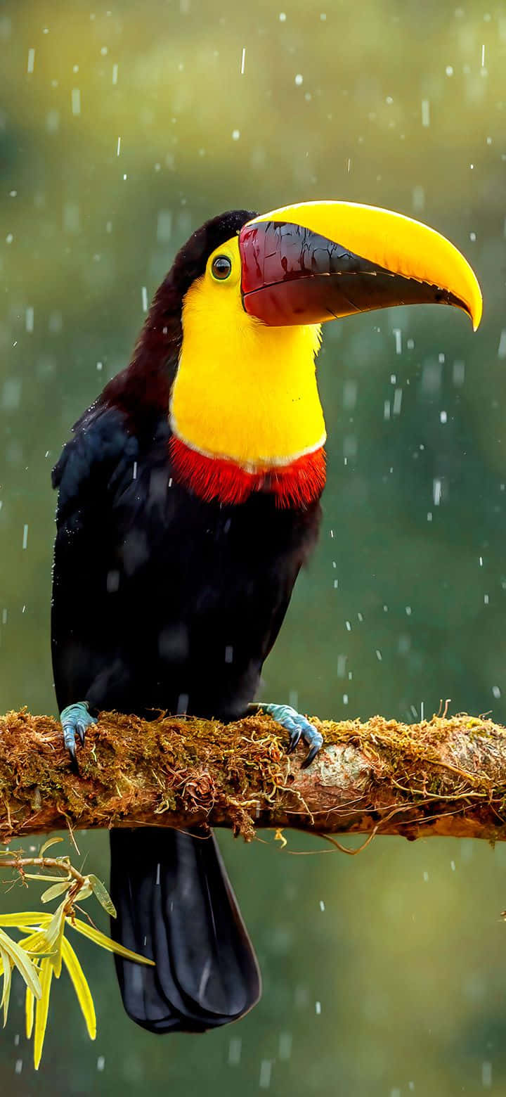 Toucan, rainforest, rain, HD Phone Wallpaper