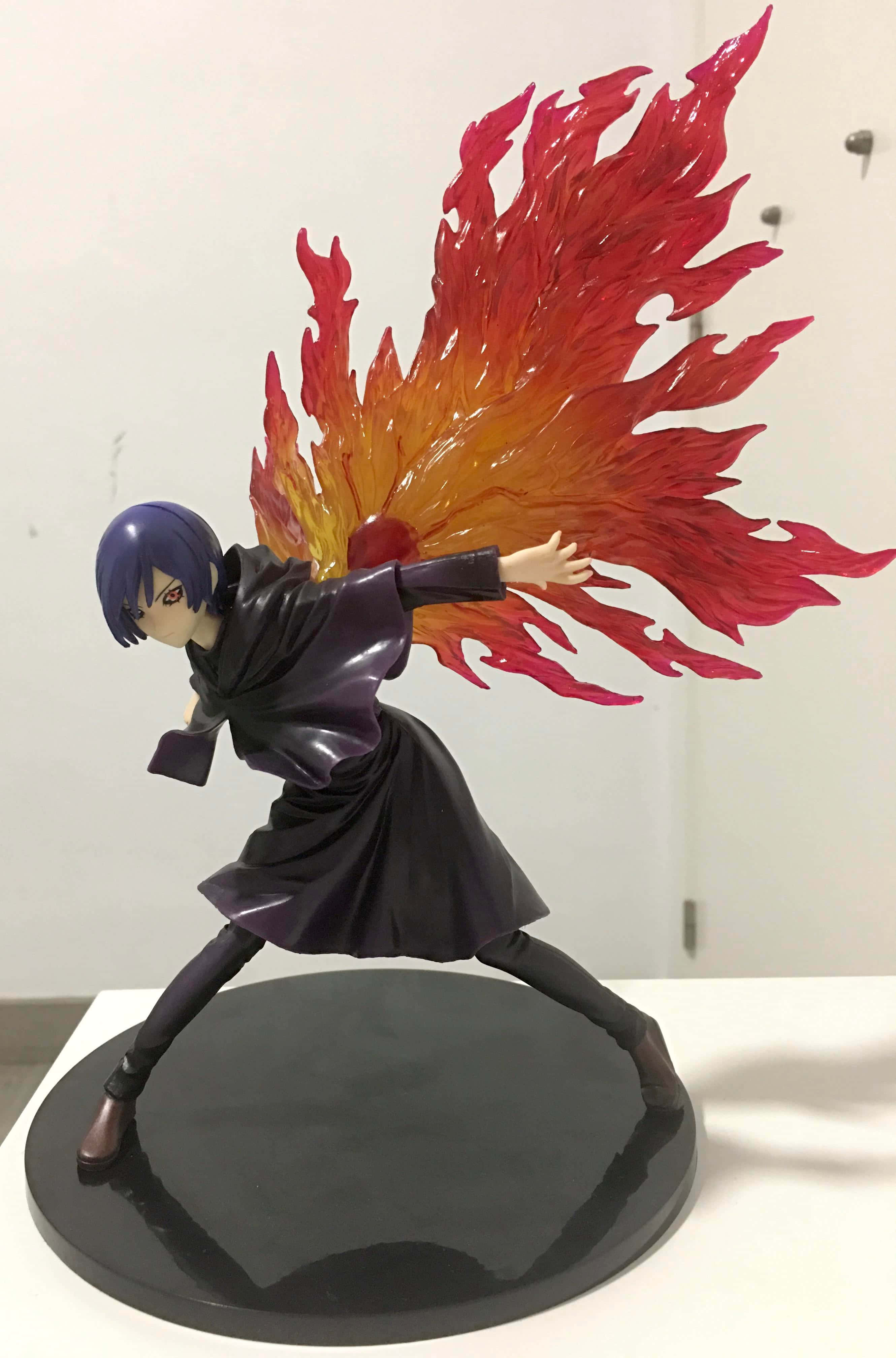 Touka Kirishima, purple-haired, black robes, 4K Phone Wallpaper