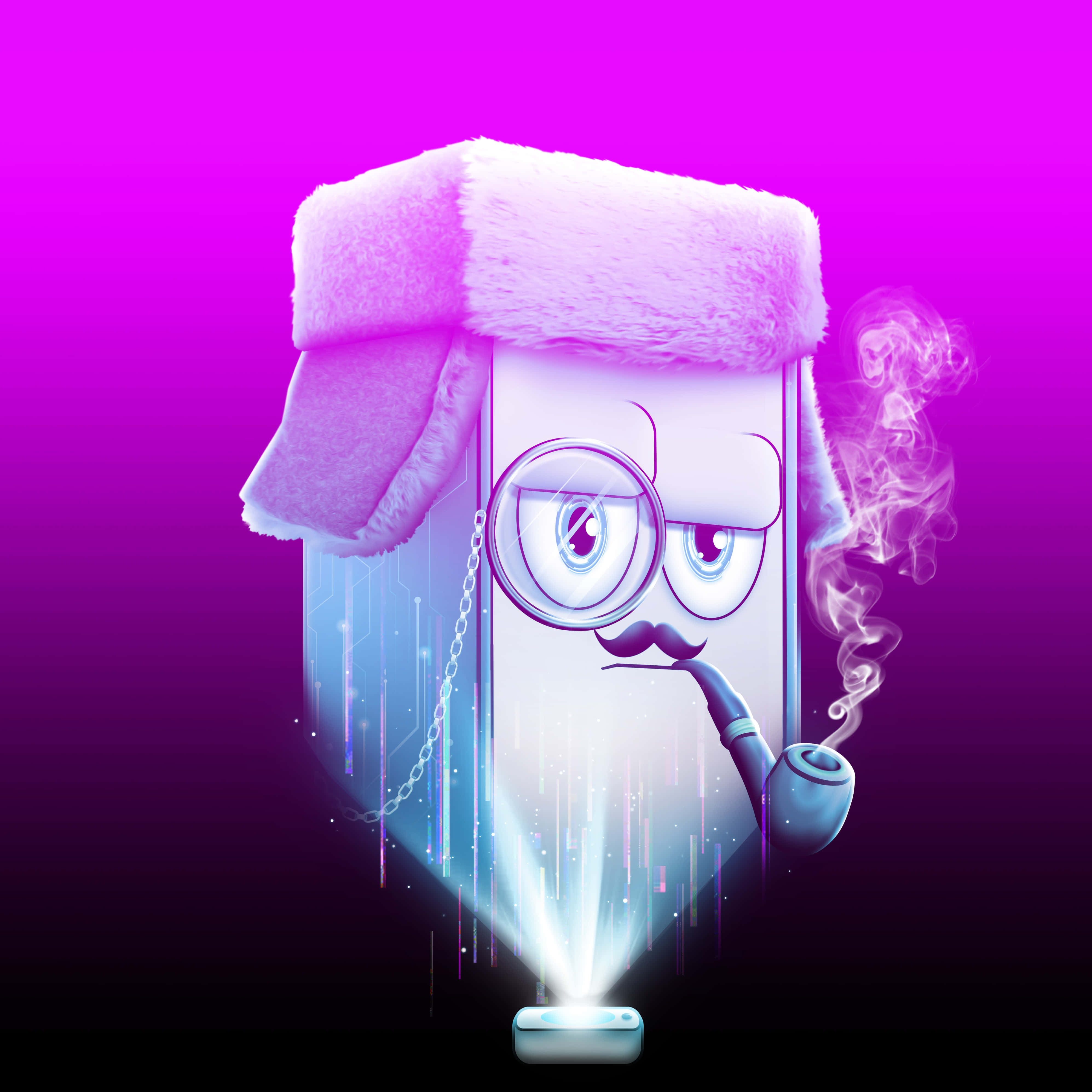Towelie, fluffy pink hat, glasses, 4K Desktop Wallpaper