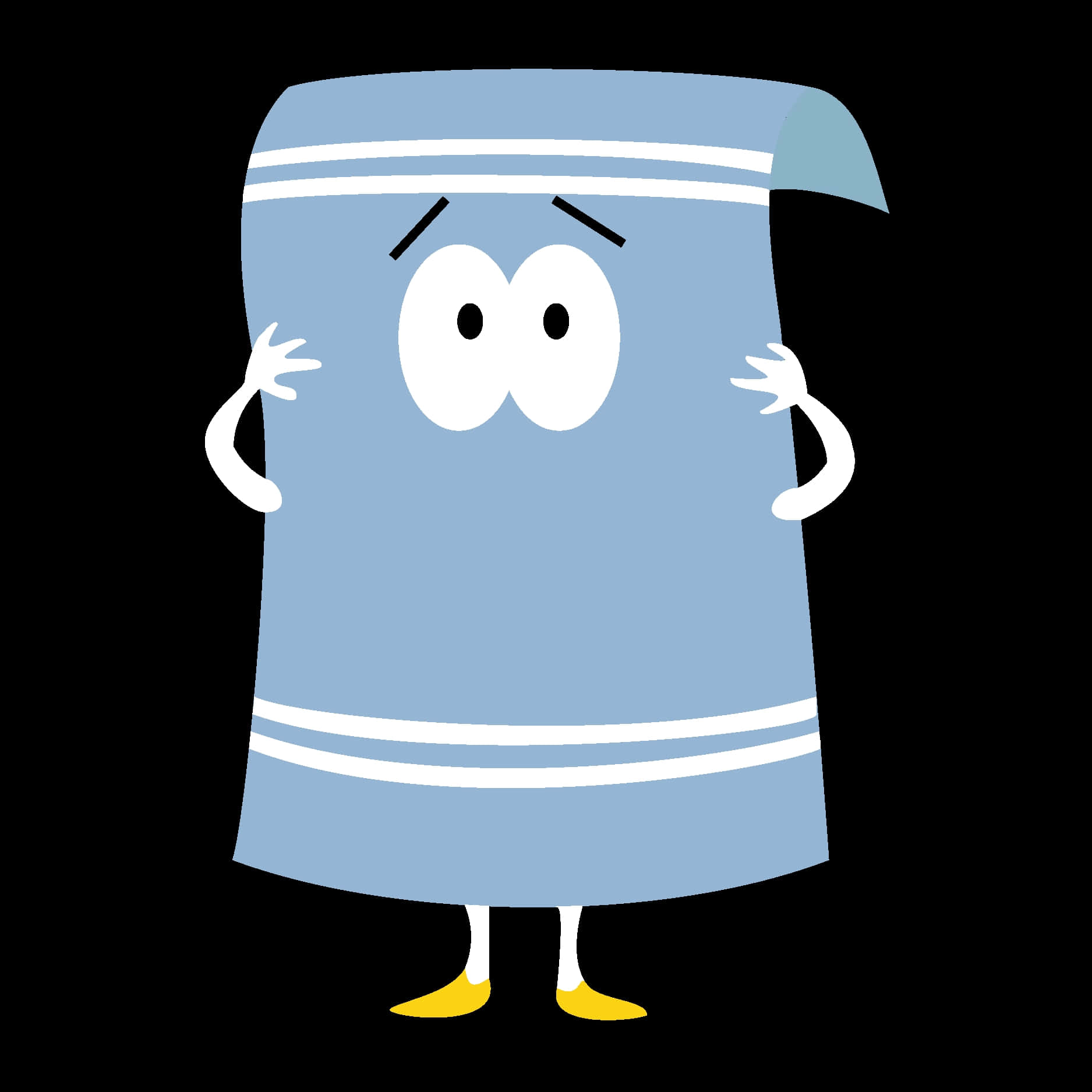 Towelie, blue towel character, white stripes, HD Desktop Wallpaper