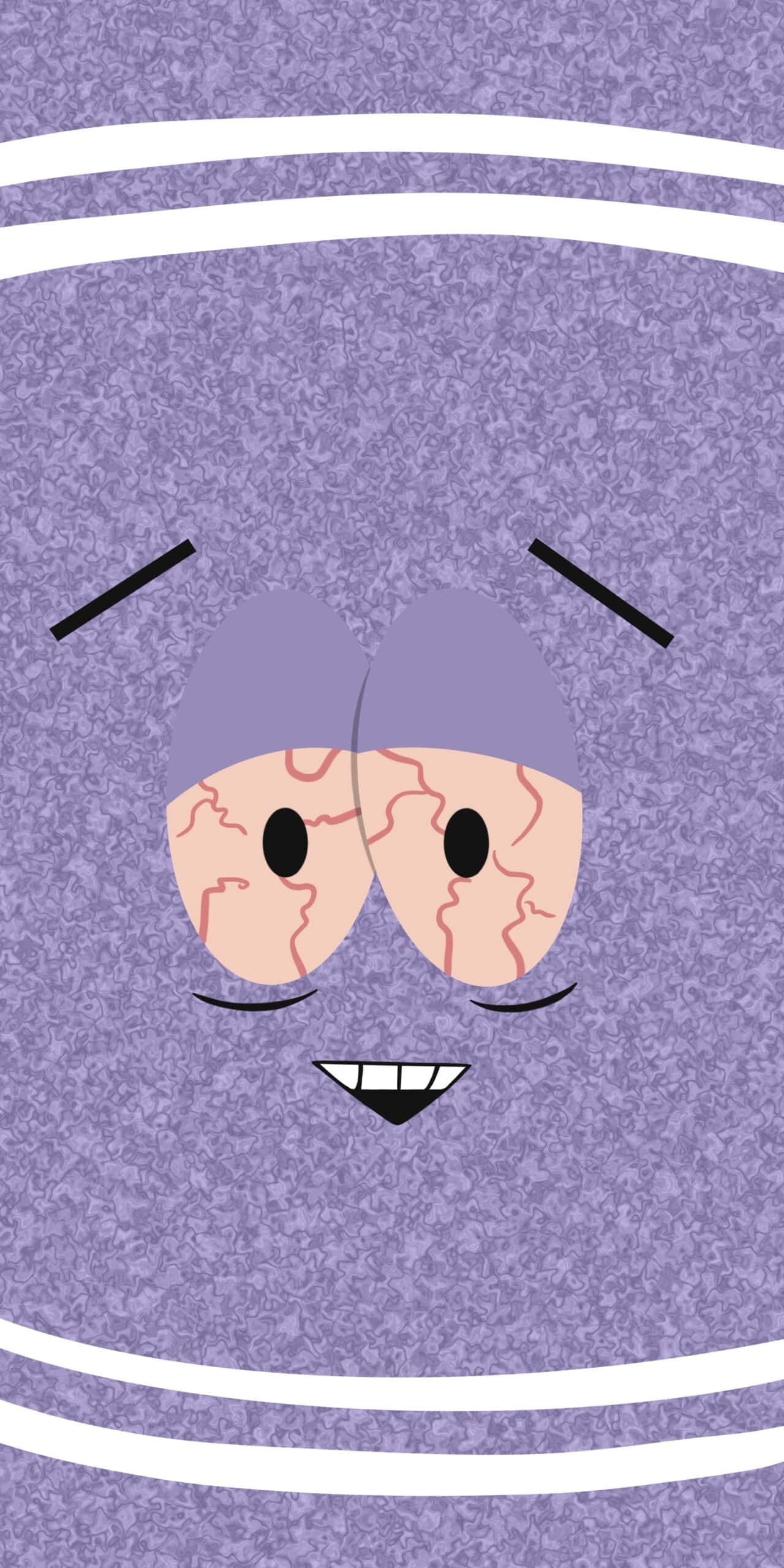 Towelie, purple textured tube, white stripes, 2K Phone Wallpaper