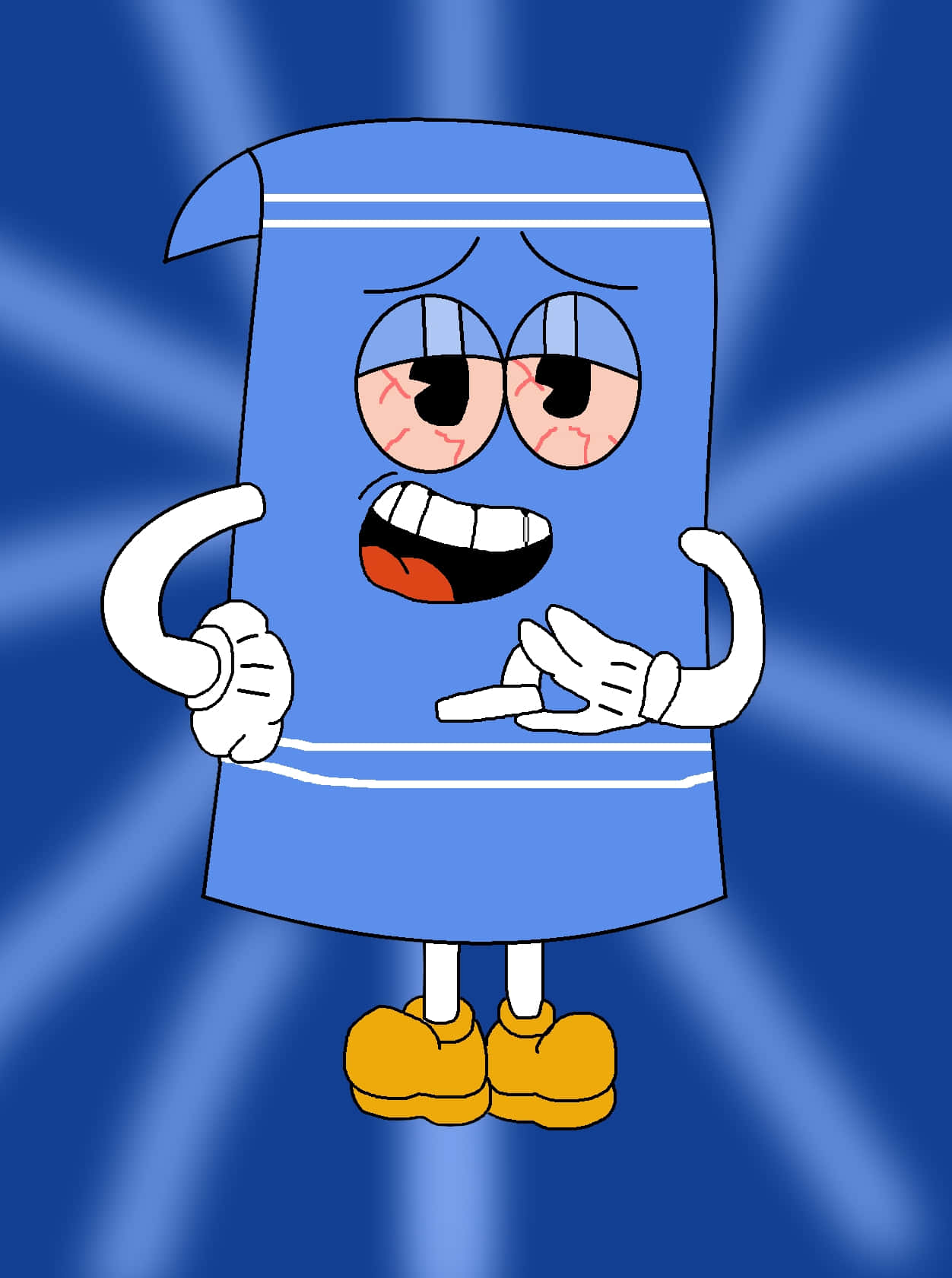 Towelie, blue tissue box character, tired eyes, HD Phone Wallpaper