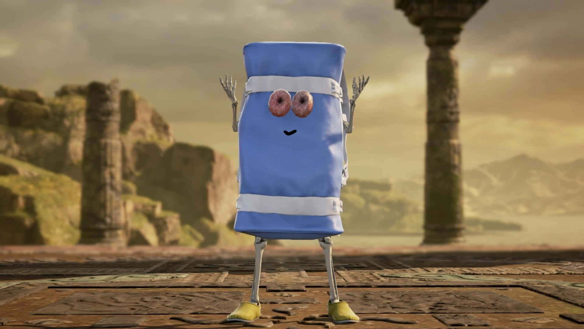 Towelie, blue cylindrical robot, donut eyes, Full HD Desktop Wallpaper