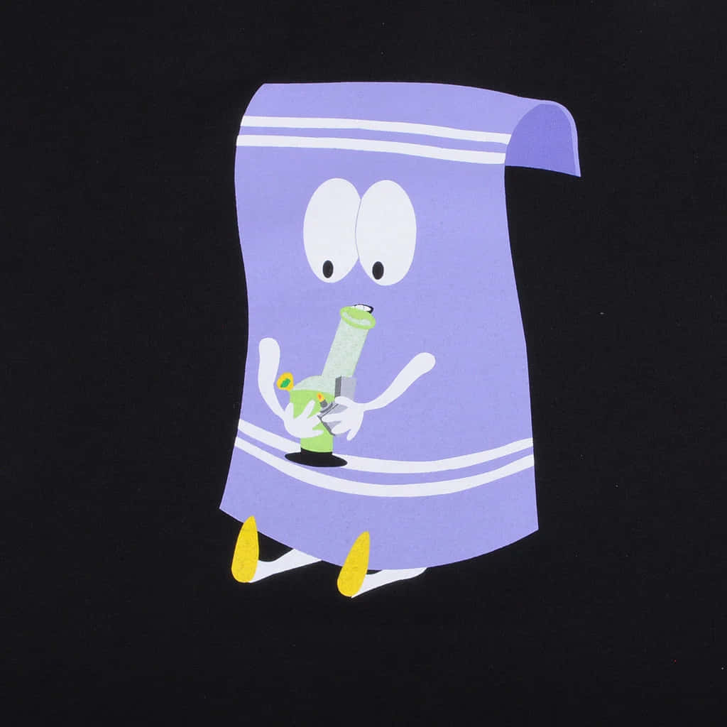 Towelie, purple towel character, white stripes, SD Desktop Wallpaper