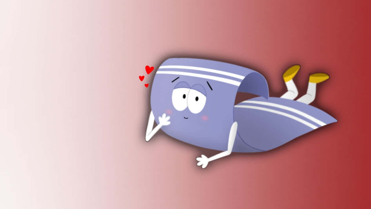Towelie, purple cartoon towel, white stripes, HD Desktop Wallpaper