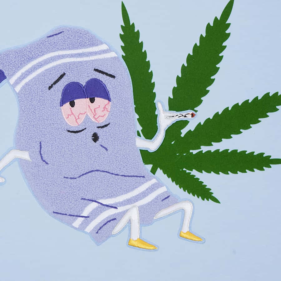 Towelie, purple towel, cannabis leaf, SD Desktop Wallpaper