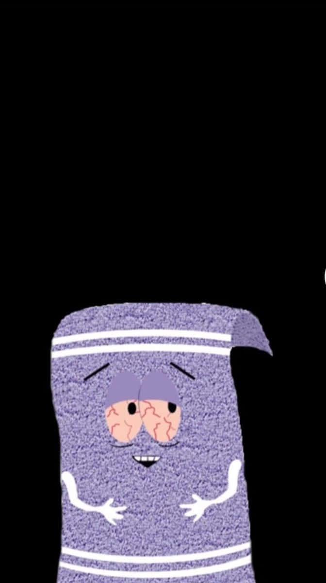 Towelie, purple, cracked skin eyes, SD Phone Wallpaper