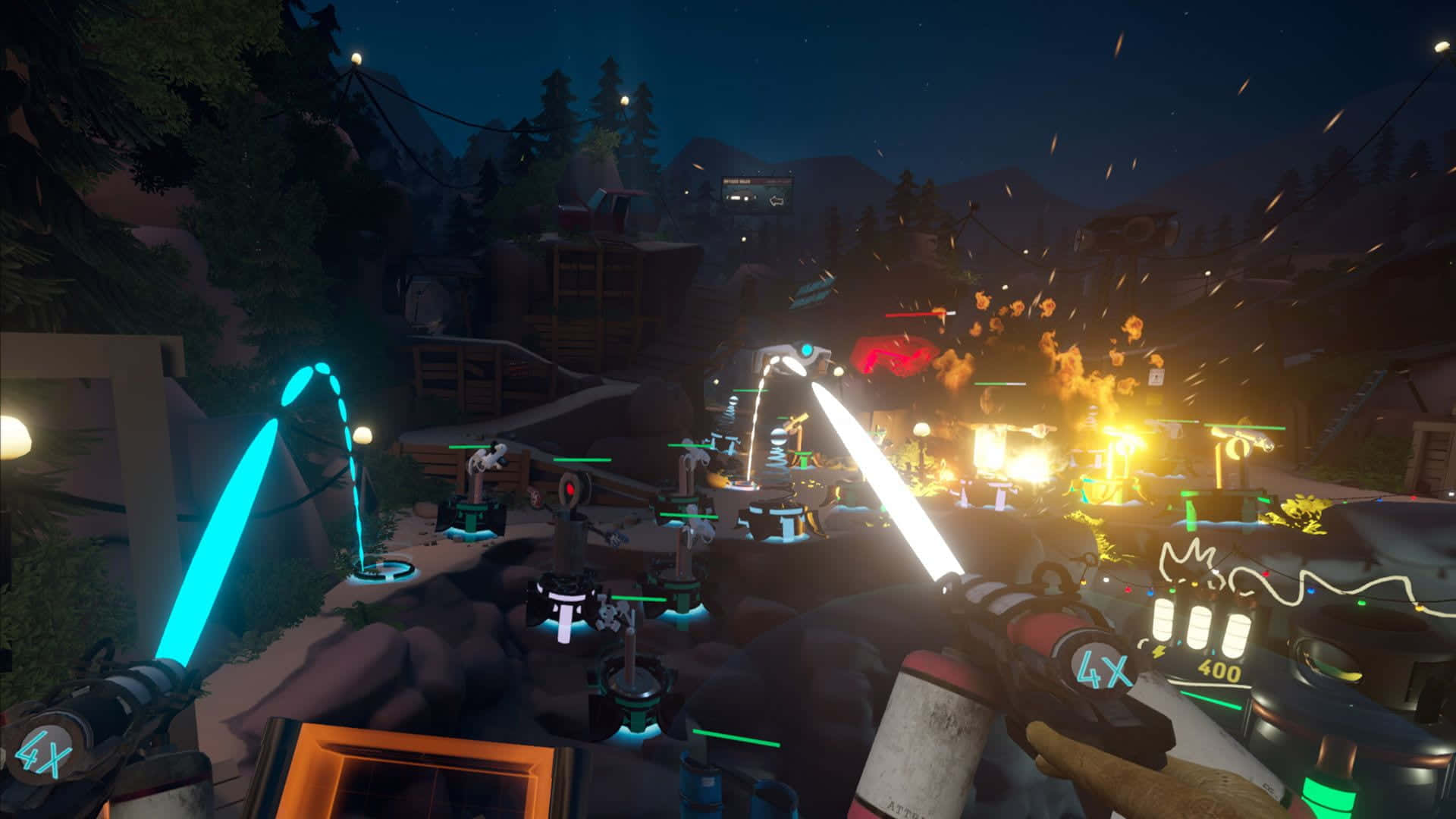 Tower Defence, 1920 x 1080, glowing blue and white laser weapons, Full HD Desktop Wallpaper