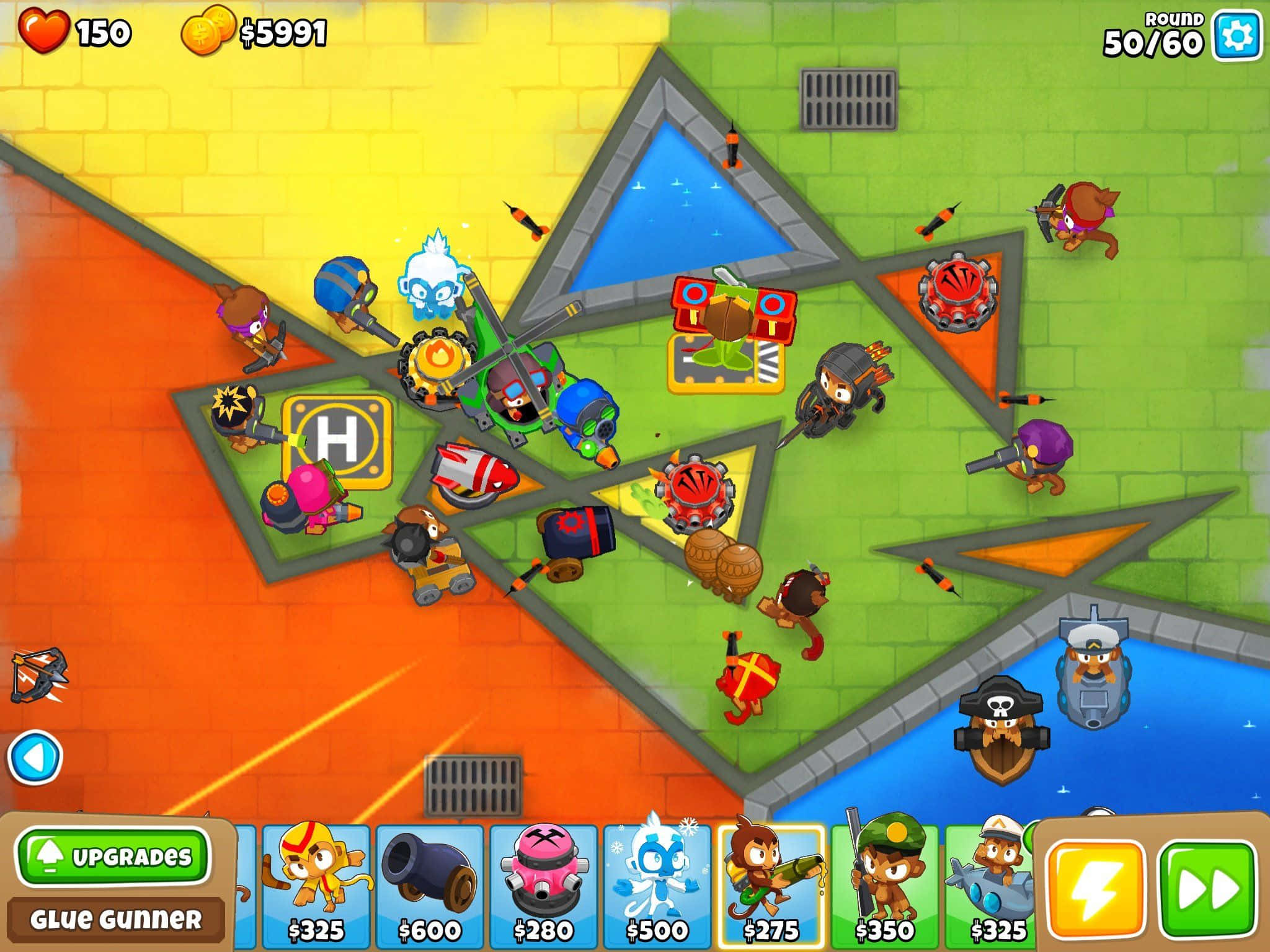 Tower Defence, 2048 x 1536, colorful cartoon monkeys, Full HD Desktop Wallpaper