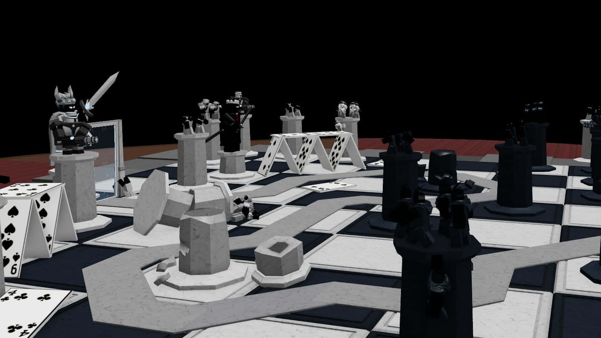 Tower Defence, digital chessboard, knight figurine, Full HD Desktop Wallpaper