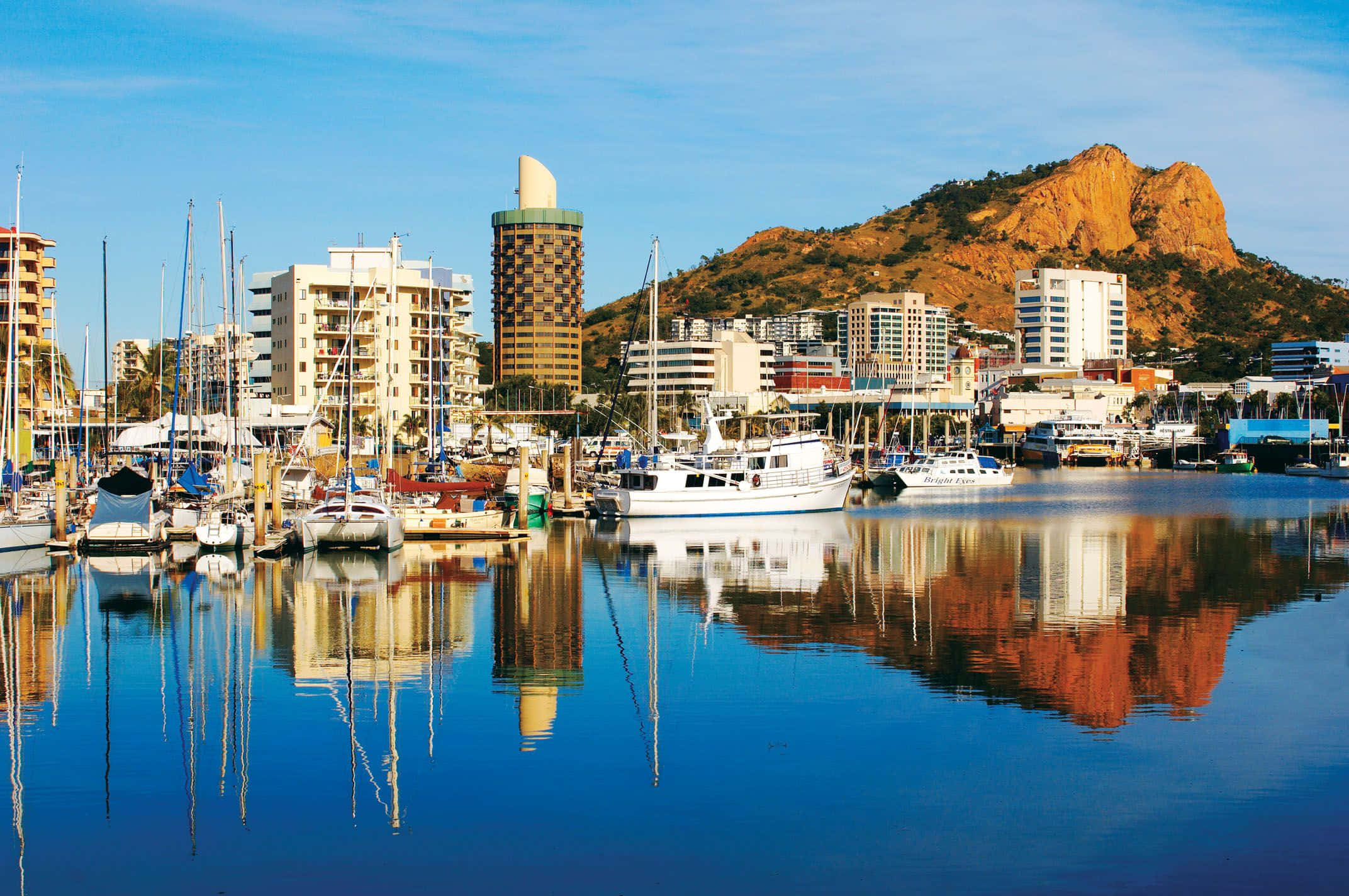 Townsville, sunset, harbor, Full HD Desktop Wallpaper