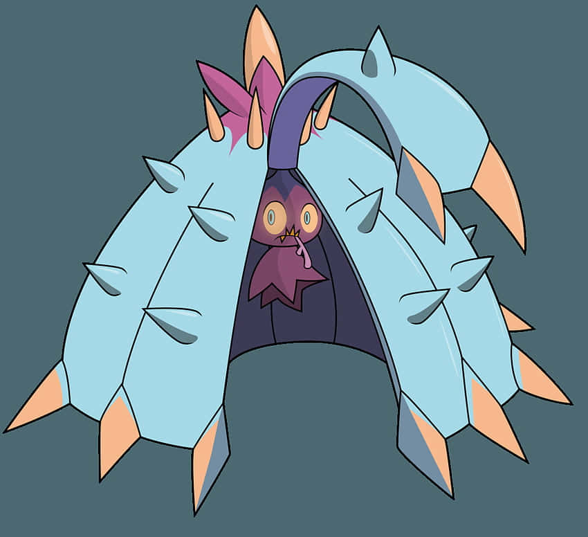 Toxapex, purple creature, large eyes, SD Desktop Wallpaper