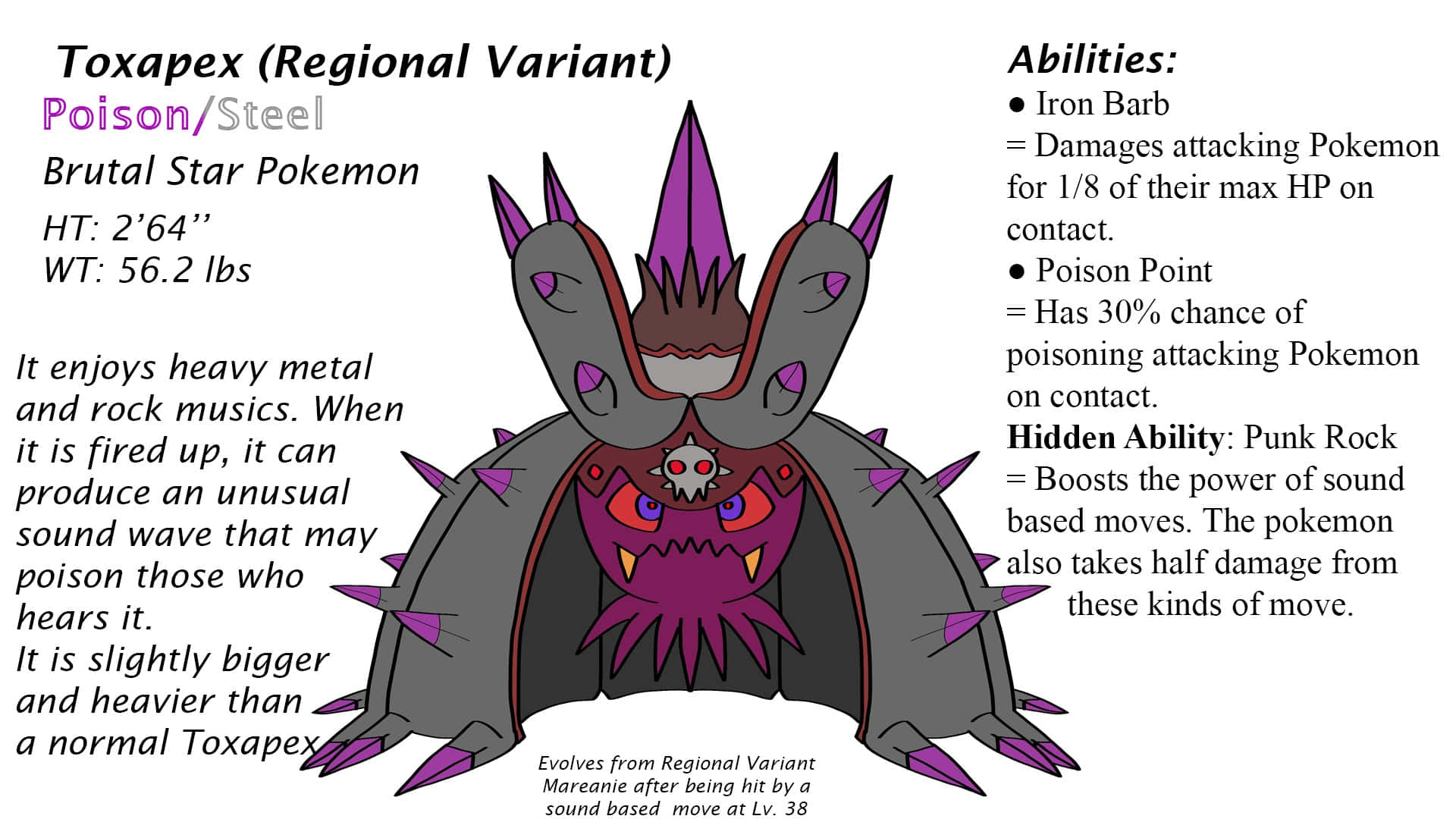Toxapex, purple and gray, spiked limbs, Full HD Desktop Wallpaper