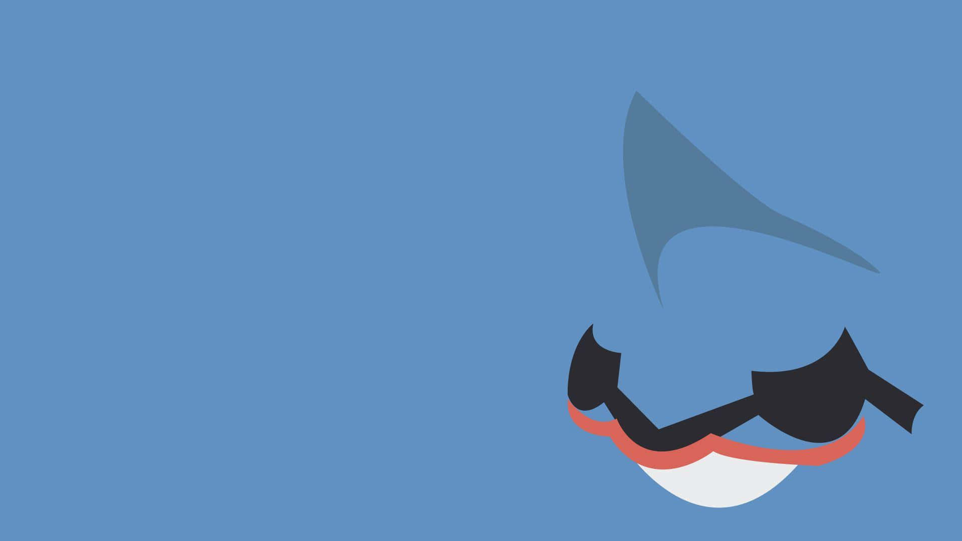 Toxicroak, blue, minimalist aesthetic, Full HD Desktop Wallpaper