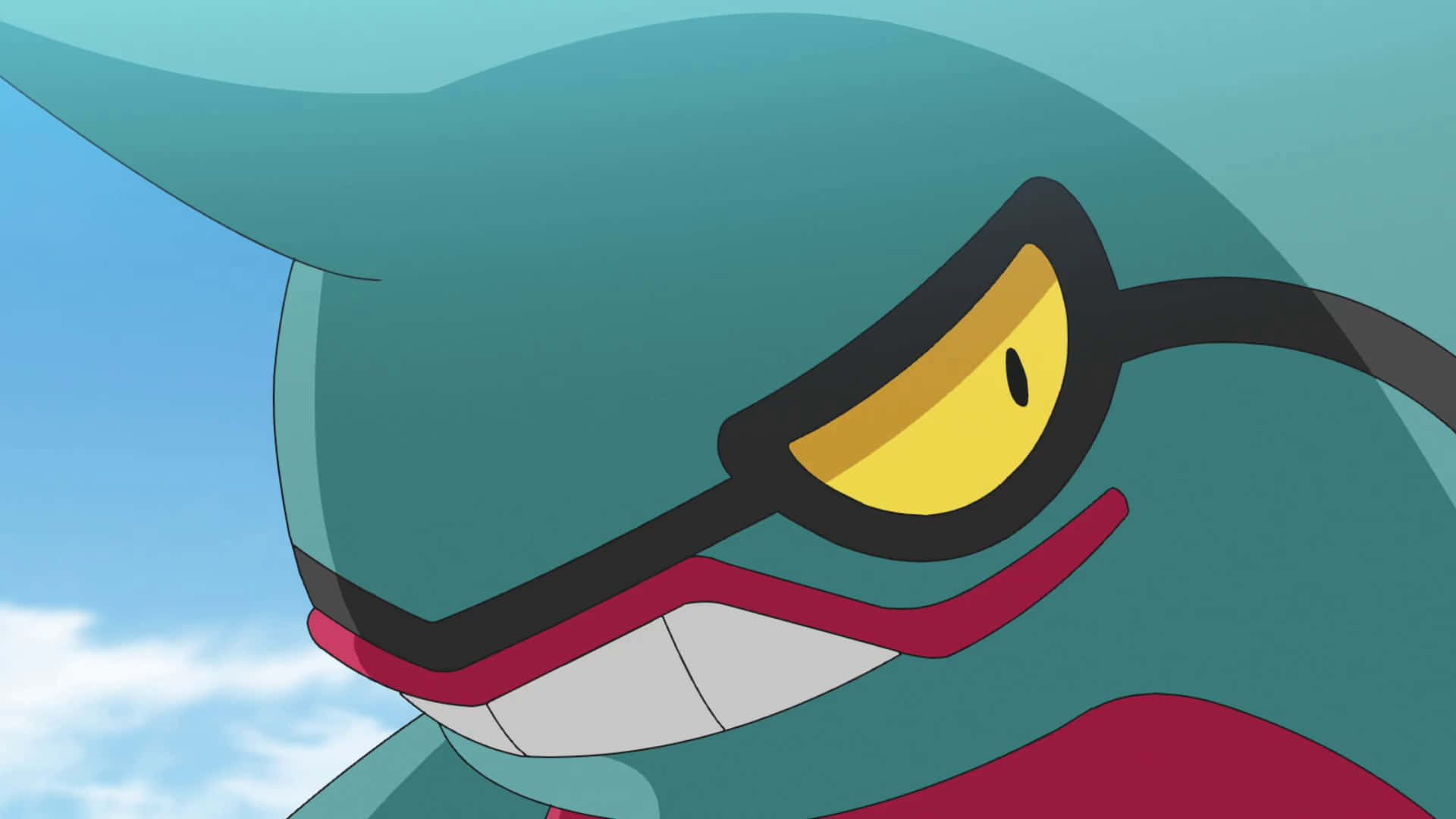 Toxicroak, teal, yellow eyes, Full HD Desktop Wallpaper