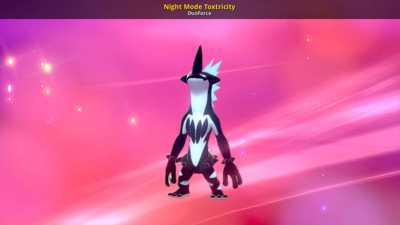 Night Mode Toxtricity, black and white, vibrant pink and magenta glowing background, HD Desktop Wallpaper