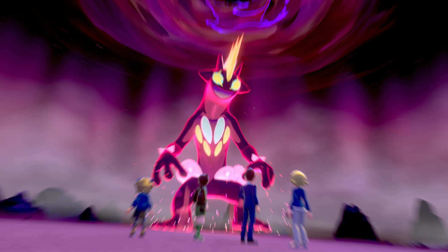 Toxtricity, glowing purple, sharp horns, HD Desktop Wallpaper