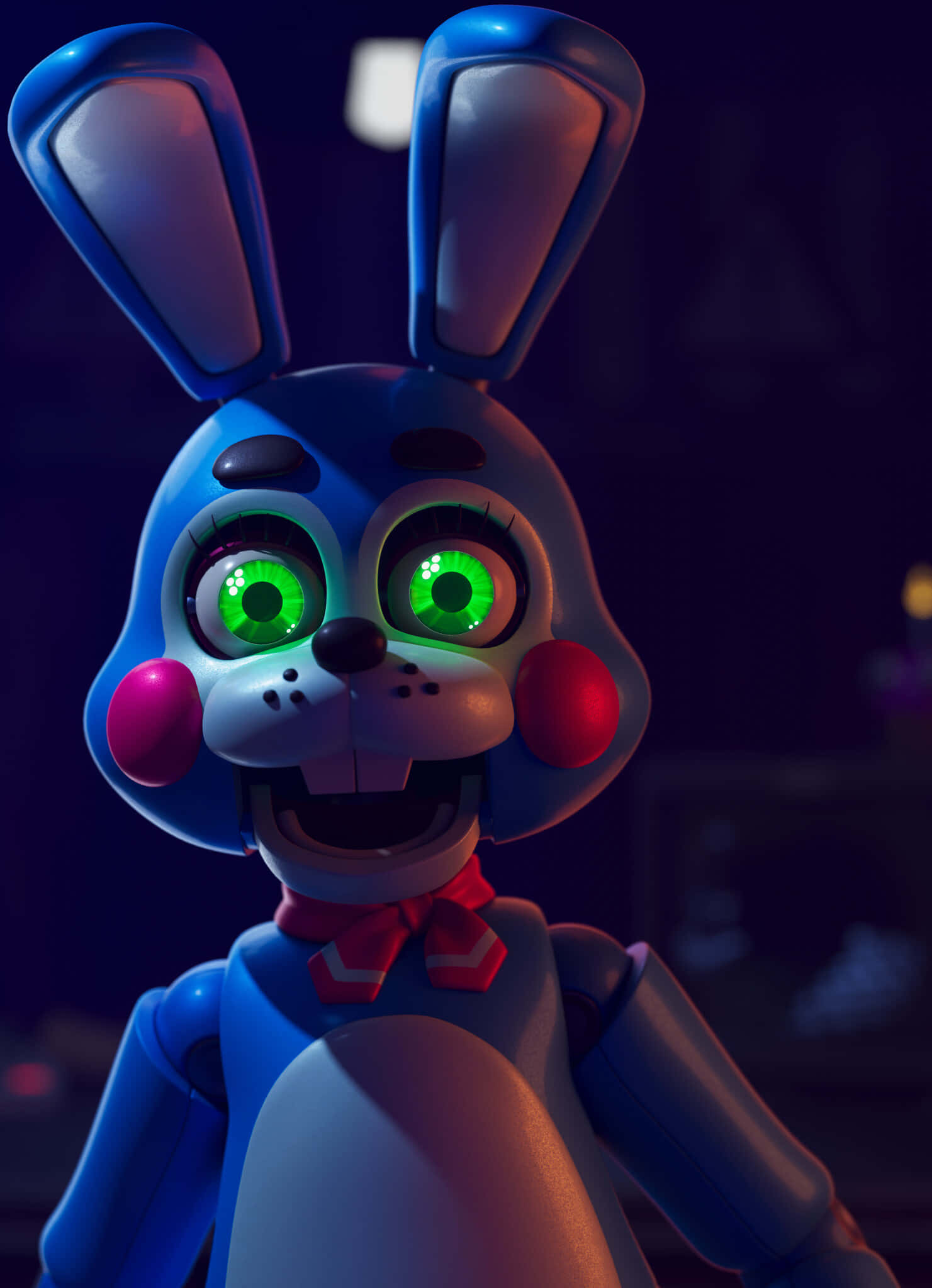 Toy Bonnie, blue, glowing green eyes, Full HD Phone Wallpaper