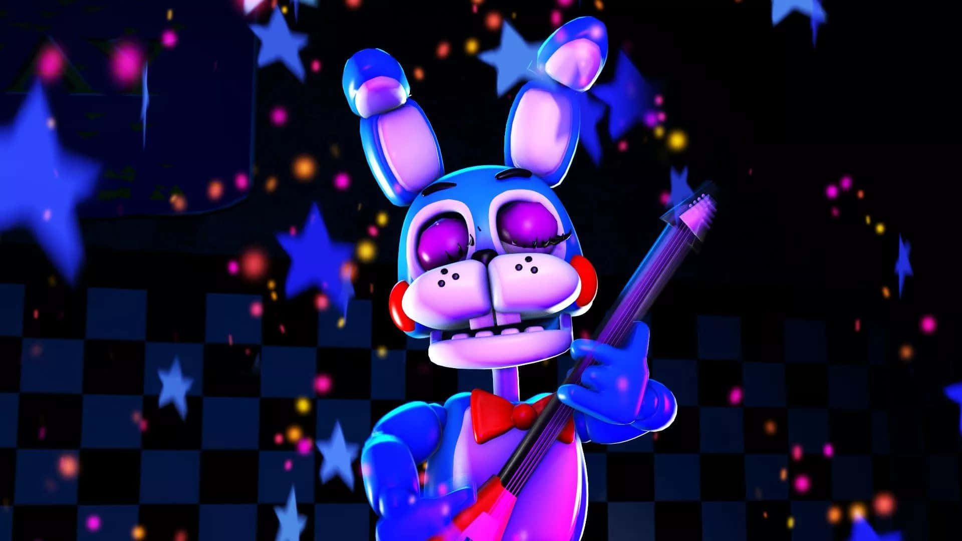 Toy Bonnie, blue, glowing eyes, Full HD Desktop Wallpaper