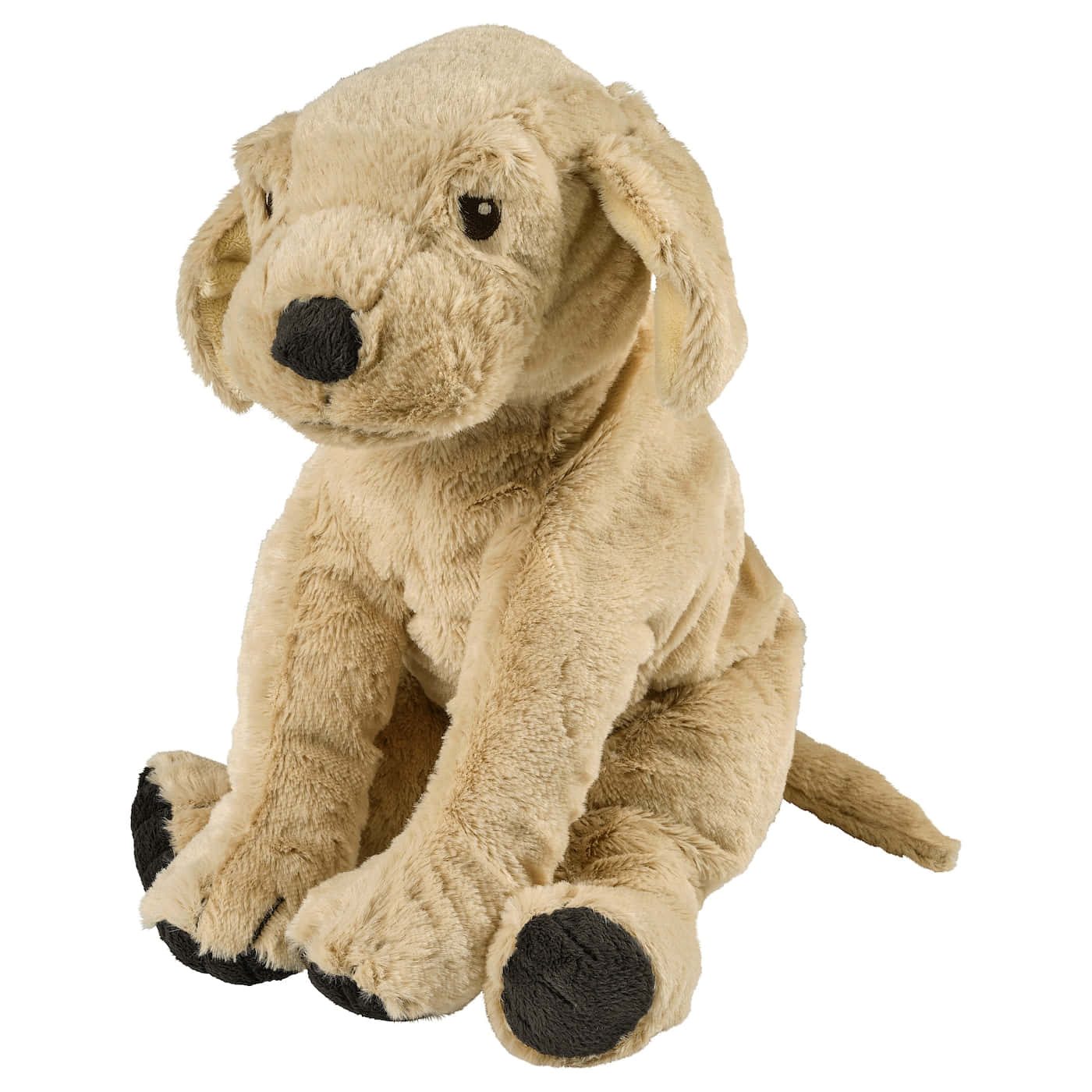 soft beige plush puppy toy, floppy ears, black paws, HD Desktop Wallpaper