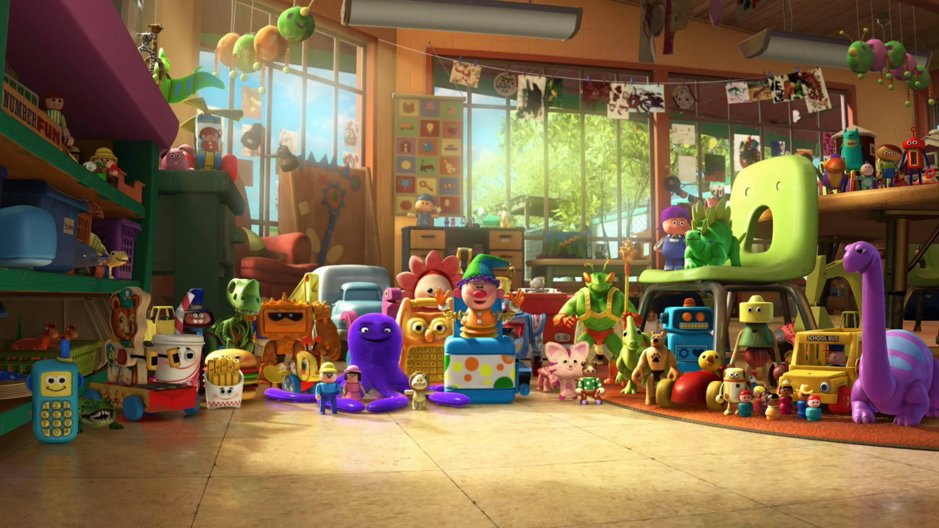 Toy Story 3, playroom, warm sunlight, Full HD Desktop Wallpaper