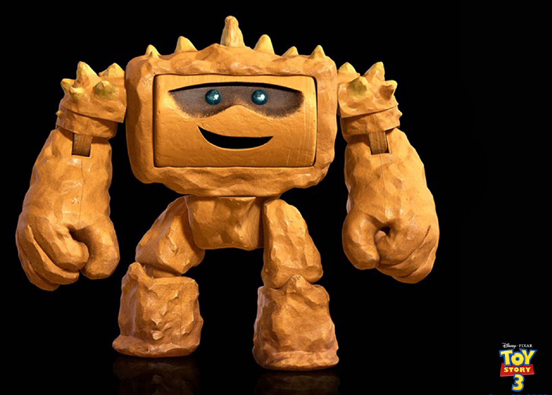 Toy Story 3, rocky robot toy, glowing blue eyes, Full HD Desktop Wallpaper