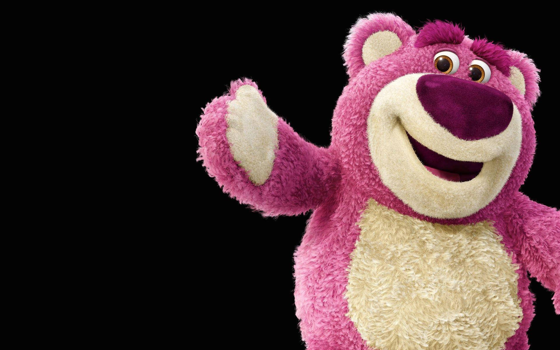 Toy Story 3, old purple bear, pink plush bear, Full HD Desktop Wallpaper
