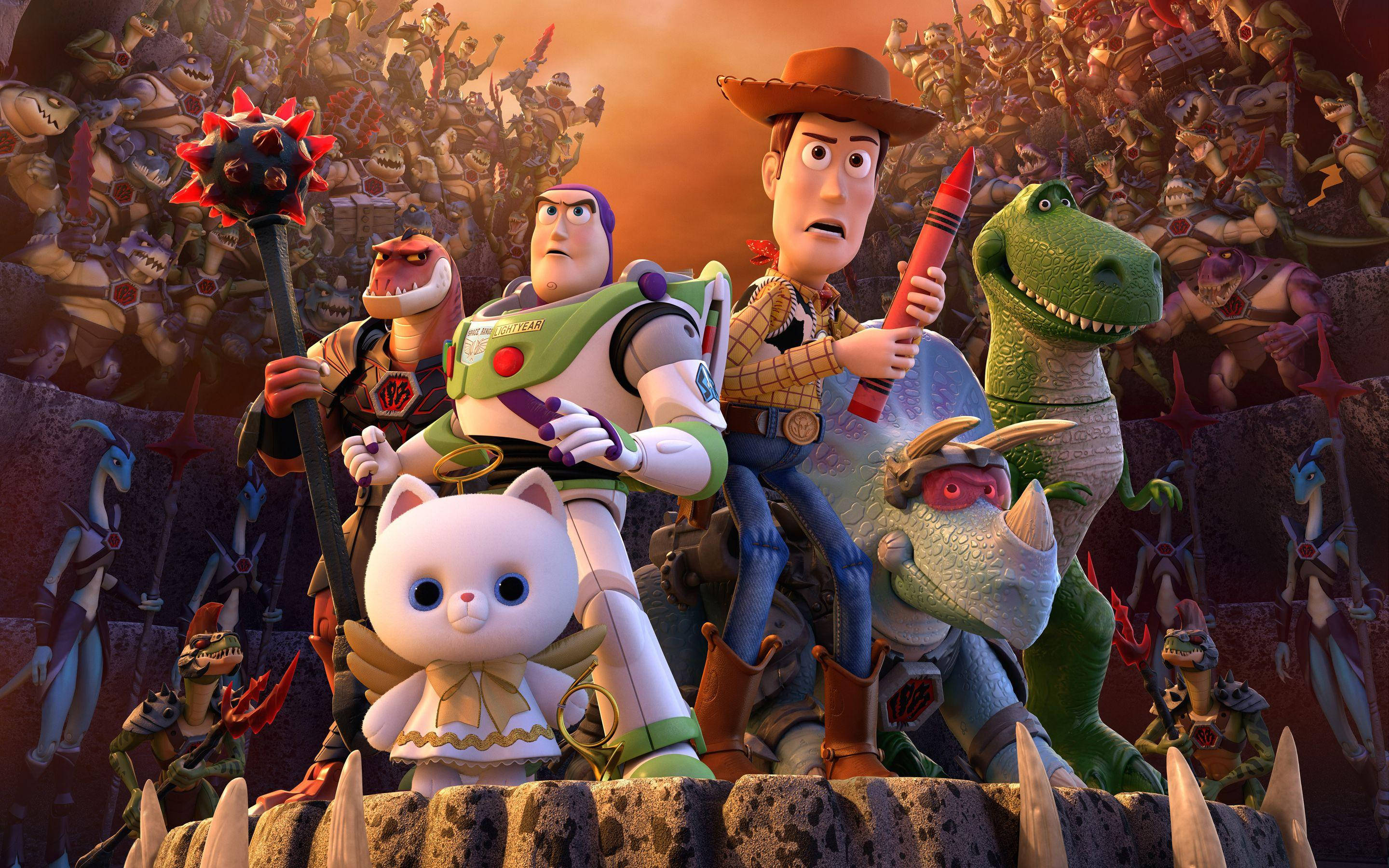 Toy Story 3, Toy Story characters, spiked ledge, 2K Desktop Wallpaper